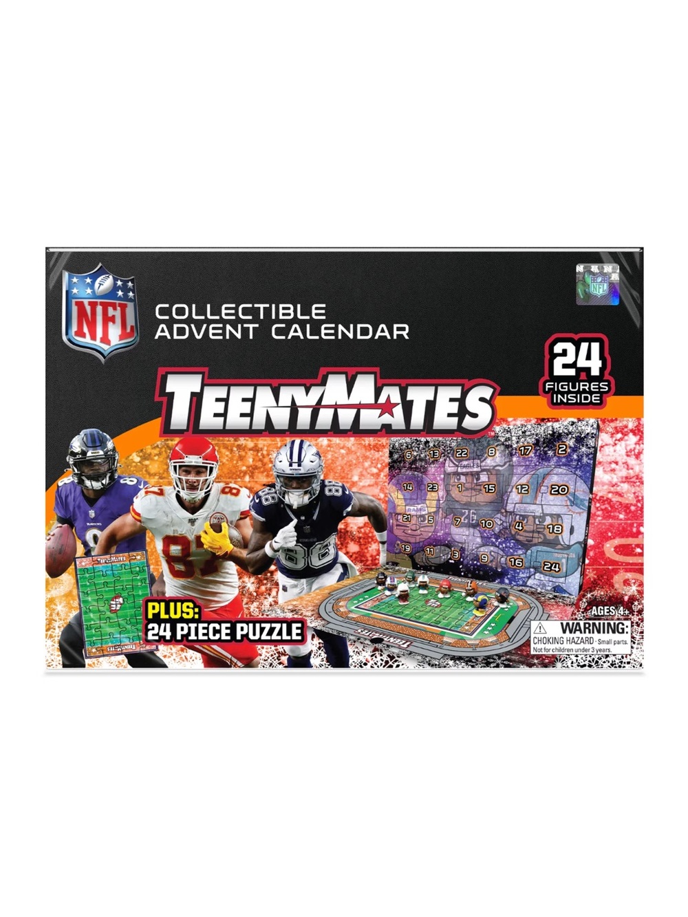 NFL TeenyMates Advent Calendar – 24 Figures + Puzzle – NEW SEALED